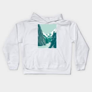 Kenai Fjords National Park in Kenai Peninsula Alaska United States WPA Poster Art Color Kids Hoodie